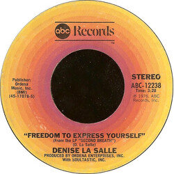 Denise LaSalle Freedom To Express Yourself USED VINYL 7INCH 45 RPM STYRENE STEREO