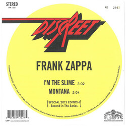 Frank Zappa I'm The Slime / Montana USED VINYL 7INCH 45 RPM RECORD STORE DAY LIMITED EDITION NUMBERED REISSUE