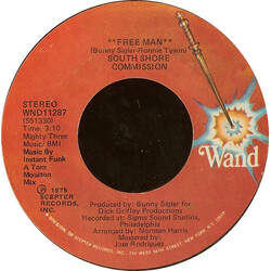 South Shore Commission Free Man USED VINYL 7INCH 45 RPM STYRENE STEREO