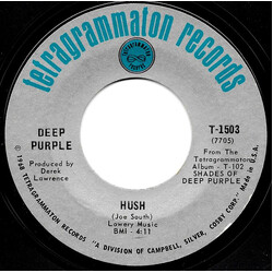 Deep Purple Hush USED VINYL 7INCH 45 RPM SINGLE STYRENE