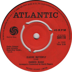 Carmen McRae Elusive Butterfly / I'm Always Drunk In San Francisco USED VINYL 7INCH 45 RPM SINGLE