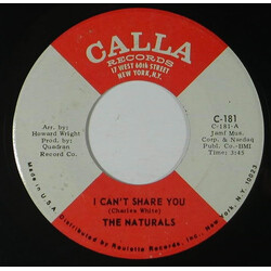 The Naturals (28) I Can't Share You USED VINYL 7INCH 45 RPM