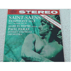 Camille Saint-Saëns / Marcel Dupré / Paul Paray / Detroit Symphony Orchestra Symphony  No. 3 In C Minor, Op. 78 Vinyl LP USED