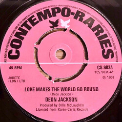 Deon Jackson Love Makes The World Go Round / I Can't Go On USED VINYL 7INCH SINGLE 45 RPM