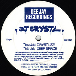DJ Crystl Crystlize / Deep Space USED VINYL 12INCH 33 S RPM
