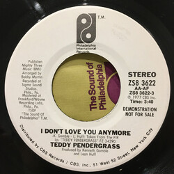 Teddy Pendergrass I Don't Love You Anymore USED VINYL 7INCH SINGLE PROMO