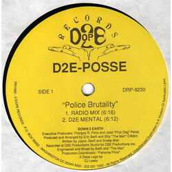 D2E-Posse Police Brutality USED VINYL 12INCH 33 S RPM