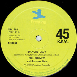 Bill Summers & Summers Heat Dancin' Lady USED VINYL 12INCH 45 RPM SINGLE STEREO