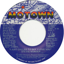 Stevie Wonder I Just Called To Say I Love You USED VINYL 7INCH 45 RPM SINGLE