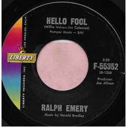 Ralph Emery Hello Fool / It's Not A Lot (But It's All I've Got) USED VINYL 7INCH 45 RPM SINGLE STYRENE