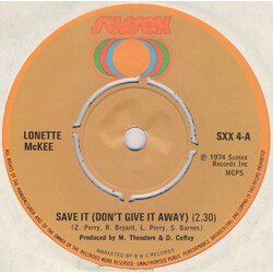 Lonette McKee Save It (Don't Give It Away) / Do To Me USED VINYL 7INCH SINGLE 45 RPM