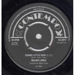 Major Lance Gimme Little Sign USED VINYL 7INCH 45 RPM