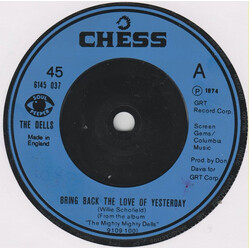 The Dells Bring Back The Love Of Yesterday USED VINYL 7INCH SINGLE 45 RPM