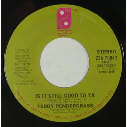 Teddy Pendergrass Is It Still Good To Ya / Girl You Know USED VINYL 7INCH 45 RPM STYRENE