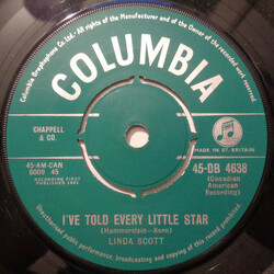Linda Scott I've Told Every Little Star USED VINYL 7INCH 45 RPM