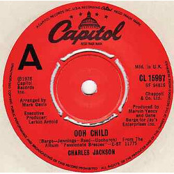 Chuck Jackson (2) Ooh Child / Love Of You USED VINYL 7INCH SINGLE