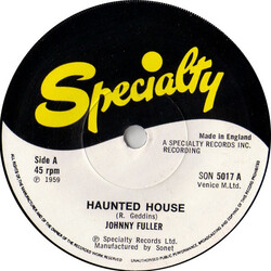 Johnny Fuller Haunted House USED VINYL 7INCH 45 RPM SINGLE REISSUE