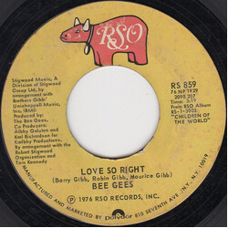 Bee Gees Love So Right USED VINYL 7INCH 45 RPM SINGLE STEREO