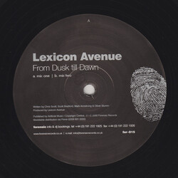 Lexicon Avenue From Dusk Till Dawn USED VINYL 12INCH 33 S RPM