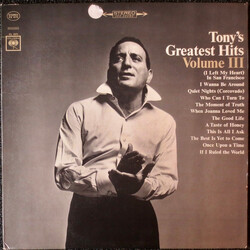 Tony Bennett Tony's Greatest Hits Volume III Vinyl LP USED