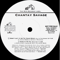 Chantay Savage Don't Let It Go To Your Head USED VINYL 33 S RPM MAXI-SINGLE PROMO 12INCH