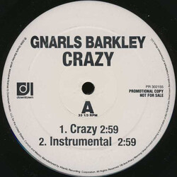 Gnarls Barkley Crazy USED VINYL 12INCH PROMO