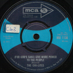 The Chi-Lites (For God's Sake) Give More Power To The People USED VINYL 7INCH 45 RPM SINGLE