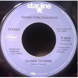 Grand Funk Railroad Closer To Home / Gimme Shelter USED VINYL 7INCH 45 RPM REISSUE