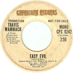 Travis Wammack Easy Evil USED VINYL 7INCH 45 RPM SINGLE PROMO STEREO MONO