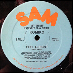 Komiko Feel Alright USED VINYL 12INCH 33 S RPM SINGLE STEREO