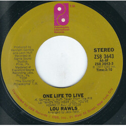 Lou Rawls One Life To Live / If I Coulda, Woulda, Shoulda USED VINYL 7INCH SINGLE STYRENE