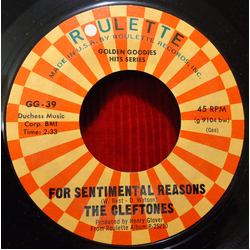 The Cleftones For Sentimental Reasons / String Around My Heart Vinyl 7" USED