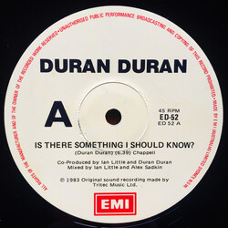 Duran Duran Is There Something I Should Know? USED VINYL 12INCH 45 RPM SINGLE