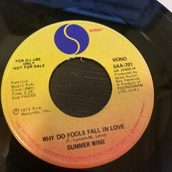 Summer Wine Why Do Fools Fall In Love USED VINYL 7INCH 45 RPM PROMO STEREO MONO