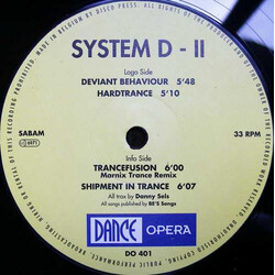 System D II USED VINYL 12INCH 33 S RPM