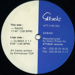 Emmanuel Top Climax V 1.1 USED VINYL 12INCH 33 S RPM