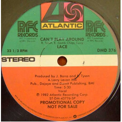 Lace Can't Play Around USED VINYL 12INCH 33 S RPM PROMO