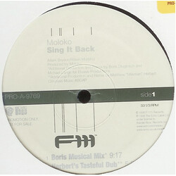 Moloko Sing It Back (Part One) USED VINYL 12INCH 33 S RPM PROMO
