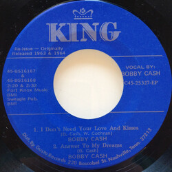 Bobby Cash (2) I Don't Need Your Love And Kisses / Answer To My Dreams / Run Fool Run / Teen Love USED VINYL 7INCH EP SINGLE