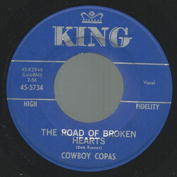 Cowboy Copas The Road Of Broken Hearts USED VINYL 7INCH 45 RPM SINGLE