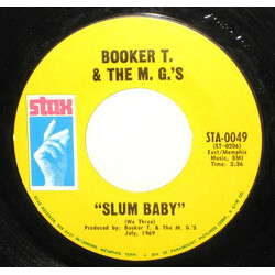 Booker T & The MG's Slum Baby / Meditation USED VINYL 7INCH 45 RPM SINGLE STYRENE