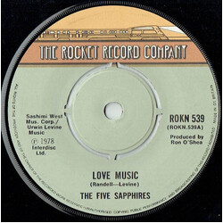 The Five Sapphires Love Music USED VINYL 7INCH 45 RPM SINGLE