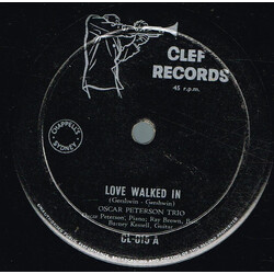 The Oscar Peterson Trio Love Walked In USED VINYL 7INCH SINGLE
