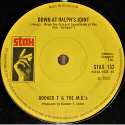 Booker T & The MG's Down At Ralphs Joint / Something USED VINYL 7INCH 45 RPM SINGLE
