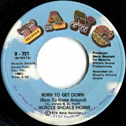 Muscle Shoals Horns Born To Get Down (Born To Mess Around) / Hustle To The Music USED VINYL 7INCH SINGLE 45 RPM
