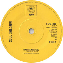 Soul Children Finders Keepers USED VINYL 7INCH 45 RPM