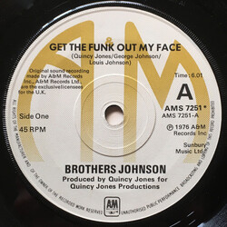 Brothers Johnson Get The Funk Out My Face USED VINYL 7INCH 45 RPM