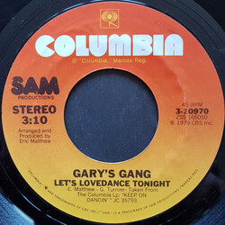 Gary's Gang Let's Lovedance Tonight / Showtime USED VINYL 7INCH 45 RPM SINGLE STEREO