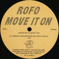Rofo Move It On USED VINYL 12INCH SINGLE 33 S RPM