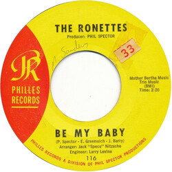 The Ronettes Be My Baby USED VINYL 7INCH 45 RPM SINGLE STYRENE